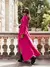 2023 Women's New Autumn/Winter Fashion Simple Solid Elegant V-neck Long Sleeve Lace up Long Dress Women