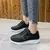 Female Sports Running Shoes Rhinestone Lace Up Wedges Women Sneakers Footwear Fashion Casual Non-Slip Ladies Vulcanized Shoes