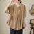 2024 Summer Women's Cotton Linen Pleated Casual Shirt Tops Fashion Batwing Sleeve Loose Temperament Blouse Ladies Solid T-shirts en internet