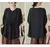 Imagen de 2024 Summer Women's Cotton Linen Pleated Casual Shirt Tops Fashion Batwing Sleeve Loose Temperament Blouse Ladies Solid T-shirts