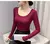 Women's Shirt Solid Color Cotton Shirts and Blouses Long Sleeve O Neck Tops Slim Casual Stretch Fashion Woman Blouse Z375 - comprar en línea