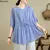 2024 Summer Women's Cotton Linen Pleated Casual Shirt Tops Fashion Batwing Sleeve Loose Temperament Blouse Ladies Solid T-shirts - tienda en línea