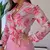 Summer Print Blouse And Two Piece Sets Women 2024 Fashion Long Sleeve Floral Shirt Tops Short Pants Female Elegant Y2K 2Pcs Suit en internet