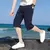 Imagen de Ice Silk Cropped Pants Men's Summer Thin Section Casual Quick-drying Trend Loose Zipper Pocket Sports Large Size Men's Shorts