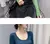 Imagen de Women's Shirt Solid Color Cotton Shirts and Blouses Long Sleeve O Neck Tops Slim Casual Stretch Fashion Woman Blouse Z375