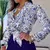 Summer Print Blouse And Two Piece Sets Women 2024 Fashion Long Sleeve Floral Shirt Tops Short Pants Female Elegant Y2K 2Pcs Suit - comprar en línea