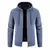 Imagen de Men's Fashion Sweater Jacket 2023 New Solid Color Hooded Cardigan Man Knitted Slim Fit Thickened Warm Casual Fleece Cold