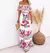 Imagen de 2024 Summer Women Print Boho Dress Fashion Sexy Slash Neck Maxi Dresses For Femme Casual Elegant Party Vestidos Robe New Female