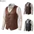 New 2024 Men's Vest V-neck Suede Single Breasted Vest Jacket Man Casual Business Party Waistcoat Fashion Solid Slim Vest for Men - tienda en línea