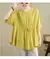 2024 Summer Women's Cotton Linen Pleated Casual Shirt Tops Fashion Batwing Sleeve Loose Temperament Blouse Ladies Solid T-shirts - MenPer Store