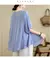 2024 Summer Women's Cotton Linen Pleated Casual Shirt Tops Fashion Batwing Sleeve Loose Temperament Blouse Ladies Solid T-shirts - tienda en línea