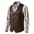 New 2024 Men's Vest V-neck Suede Single Breasted Vest Jacket Man Casual Business Party Waistcoat Fashion Solid Slim Vest for Men - comprar en línea