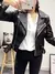 2023 New 4 Color Women Spring Autumn Black Faux Leather Jackets Zipper Basic Coat Turn-down Collar Motor Biker Jacket With Belt en internet