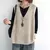 Women's Retro Sleeveless Knitted Vest Ladies Hollow Out Waistcoat Loose Spring Autumn Breathable Gilet Sweater