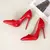 35-45 fruit color 12cm high heels, ultra-fine heels for women's shoes, shallow mouthed pointed patent leather single shoes - comprar en línea