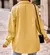 Imagen de Women Jackets Coat Single Breasted Long Sleeve Jackets Turn Down Collar Corduroy Yellow Cardigan Coats Pockets Streetwear Spring