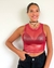 Musculosa de tul con foil Fanny