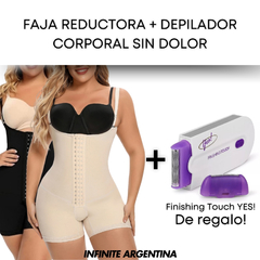 2X1 FAJA REDUCTORA + DEPILADOR FINISHING TOUCH SIN DOLOR DE REGALO