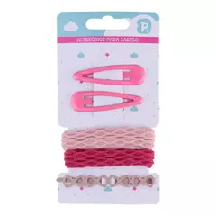 Kit de acessórios para cabelo feminino Pimpolho - Limoeiro