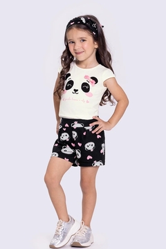 Conjunto Infantil Menina Pandas Alakazoo Preto - comprar online