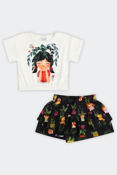 Conjunto Infantil Menina com Estampa Bonecas