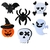 Pack de 6 Unidades Broches Luminosos de Halloween con Luz LED