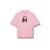 Camiseta Oversized Com Logo 2 Rosa