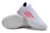 Chuteira Society Adidas F50 Elite - Branco com detalhes Rosa Fluorescente/Roxo - comprar online