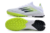 Chuteira Society Adidas F50 Elite - Branco com detalhes Verde Fluorescente e Preto - messi - society