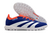 Chuteira Society Adidas Predator Falcon Azul com detalhes Laranja