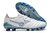 Chuteira Mizuno Morelia Neo Branco com detalhe Azul Claro