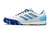 Chuteira Futsal Adidas Competition Couro - Branco com detalhe Azul - Alfa Esporte