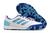 Chuteira Futsal Adidas Competition Couro - Branco com detalhe Azul