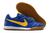 Chuteira Futsal Nike Supreme Gato Azul com detalhe Laranja