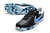 Chuteira Futsal Nike Supreme Gato Preto com detalhe Azul na internet