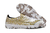 Chuteira Society Mizuno Alpha in Japan Branco com detalhe Dourado