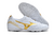 Chuteira Society Mizuno Monarcida Branco com detalhe Dourada