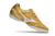 Imagem do Chuteira Society Mizuno Monarcida Dourado com detalhe Branco