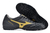 Chuteira Society Mizuno Monarcida Cinza Escuro com detalhe Dourado