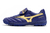 Imagem do Chuteira Society Mizuno Morelia Pro Sala Classic Azul com detalhe Dourado