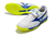 Chuteira Society Mizuno Morelia Pro Sala Classic Branco com detalhe Verde Fluorescente - Alfa Esporte