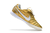 Chuteira Society Nike Tiempo Legend 7 Ronaldinho R10 Dourada com detalhe Branco