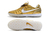 Chuteira Society Nike Tiempo Legend 7 Ronaldinho R10 Dourada com detalhe Branco