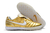 Chuteira Society Nike Tiempo Legend 7 Ronaldinho R10 Dourada com detalhe Branco