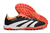 Chuteira Society Adidas Predator Falcon Preta com detalhes Laranja