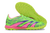 Chuteira Society Adidas Predator Falcon Verde Fluorescente com detalhes Rosa