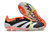 Chuteira Adidas Predator Falcon Preto Fluorescente com detalhes Laranja