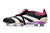 Chuteira Adidas Predator Falcon Preto Fluorescente com detalhes Roxo