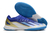 Chuteiras Futsal Adidas X Elite Azul com detalhe Branco e Dourado