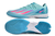 Chuteiras Futsal Adidas Elite Série X Messi Azul Fluorescente com detalhe Rosa e Roxo